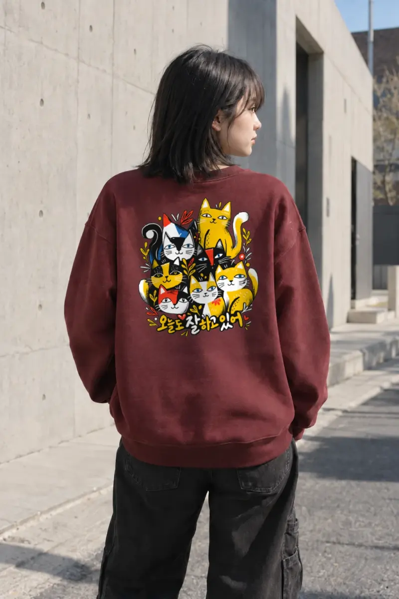 "오늘도 잘하고 있어" Heavy Blend Unisex Crewneck Sweatshirt | Gildan 18000
