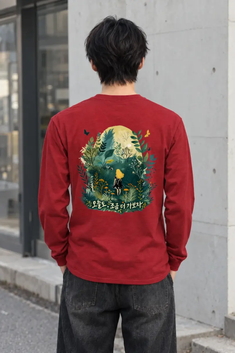 "오늘도, 조금 더 가보자" Unisex Longsleeve T-shirt