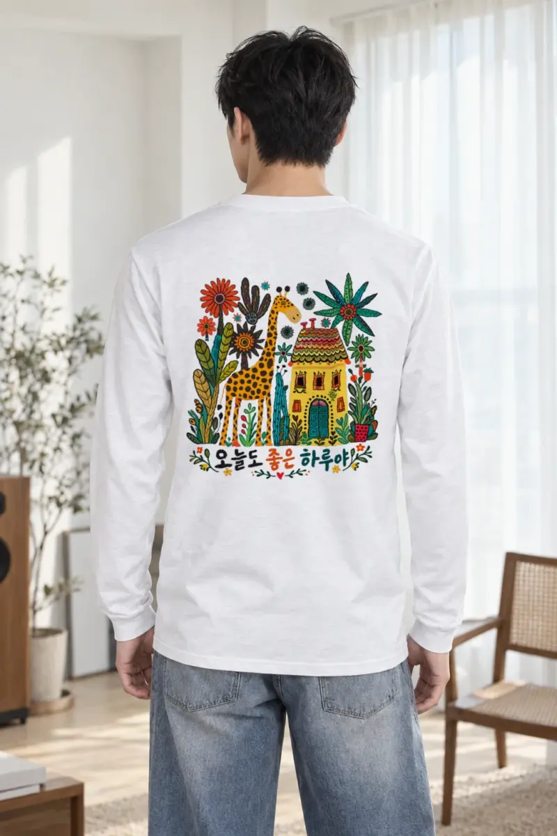 "오늘도 좋은 하루" Unisex Longsleeve T-shirt