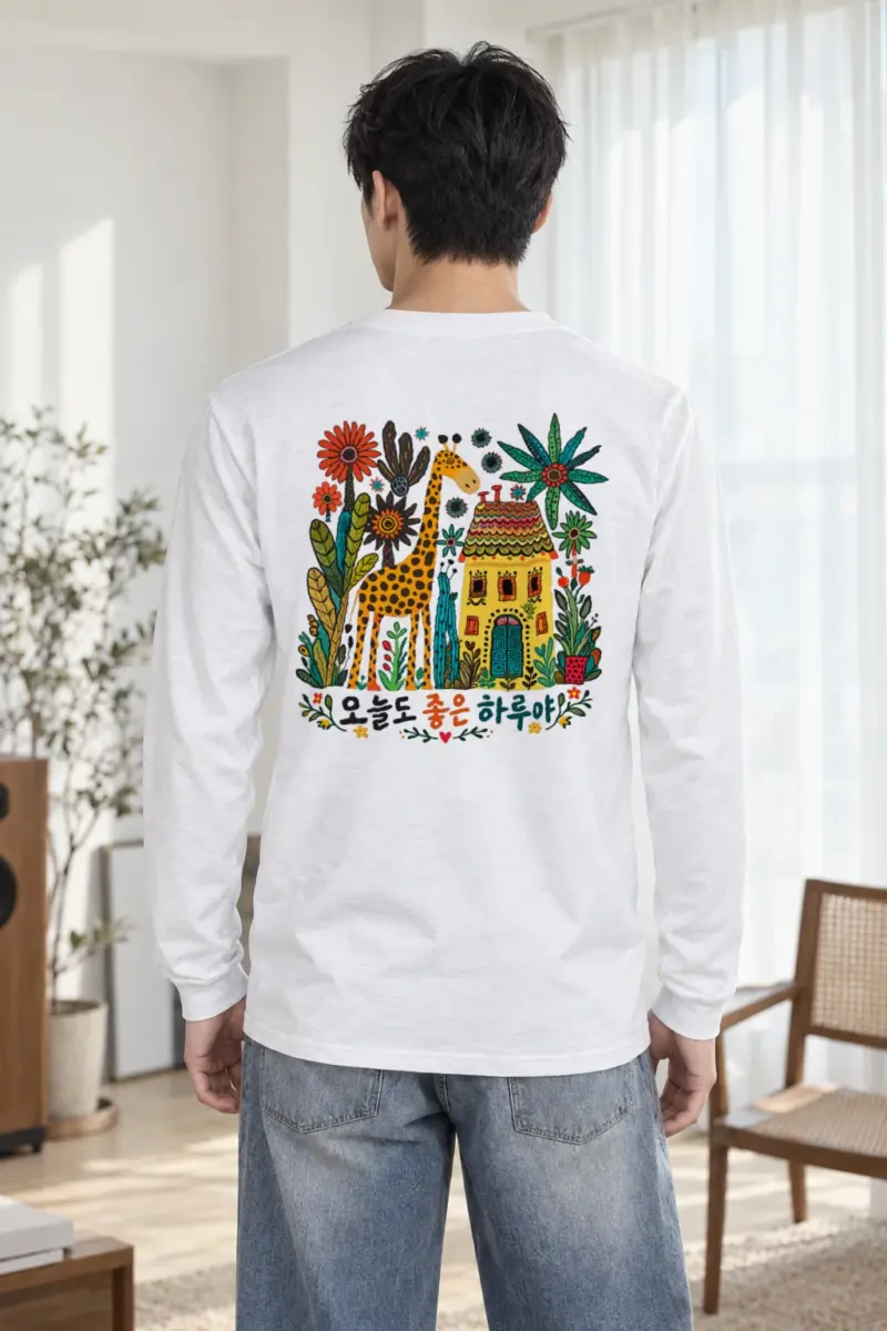 "오늘도 좋은 하루" Unisex Longsleeve T-shirt