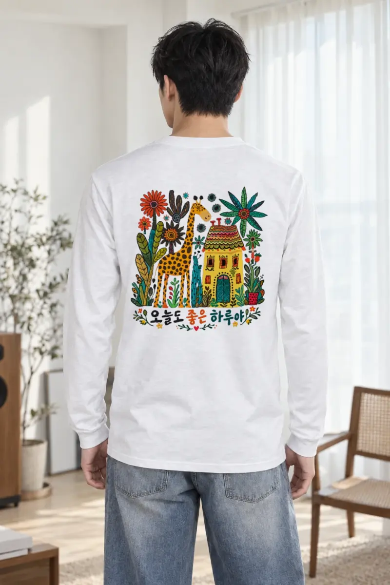"오늘도 좋은 하루" Unisex Longsleeve T-shirt