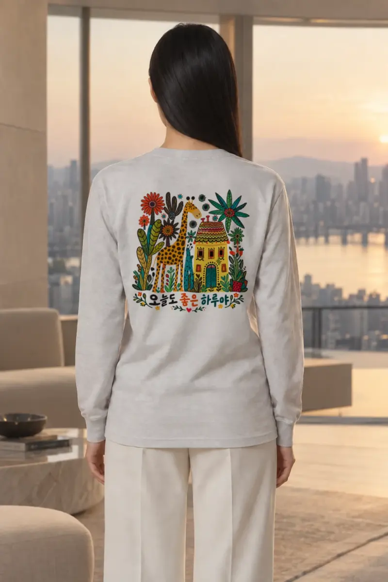 "오늘도 좋은 하루" Unisex Longsleeve T-shirt | Gildan 2400