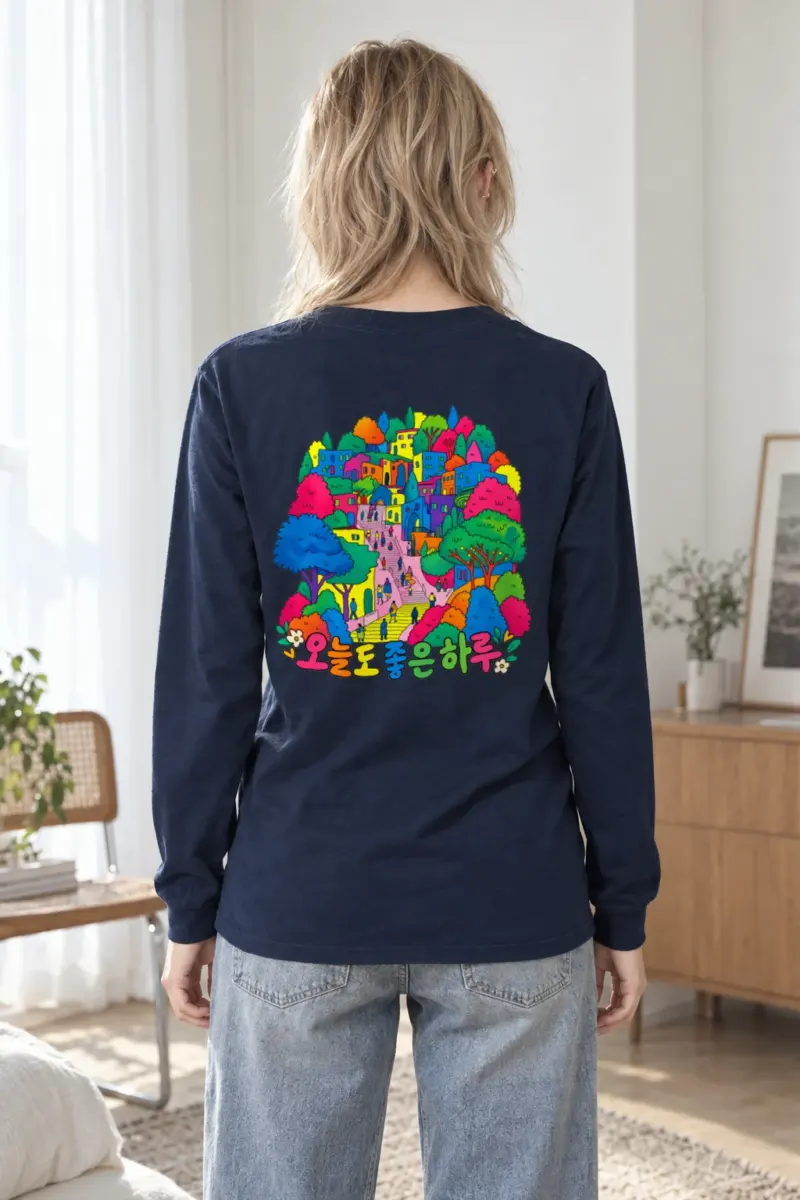 "오늘도 좋은하루" Unisex Longsleeve T-shirt