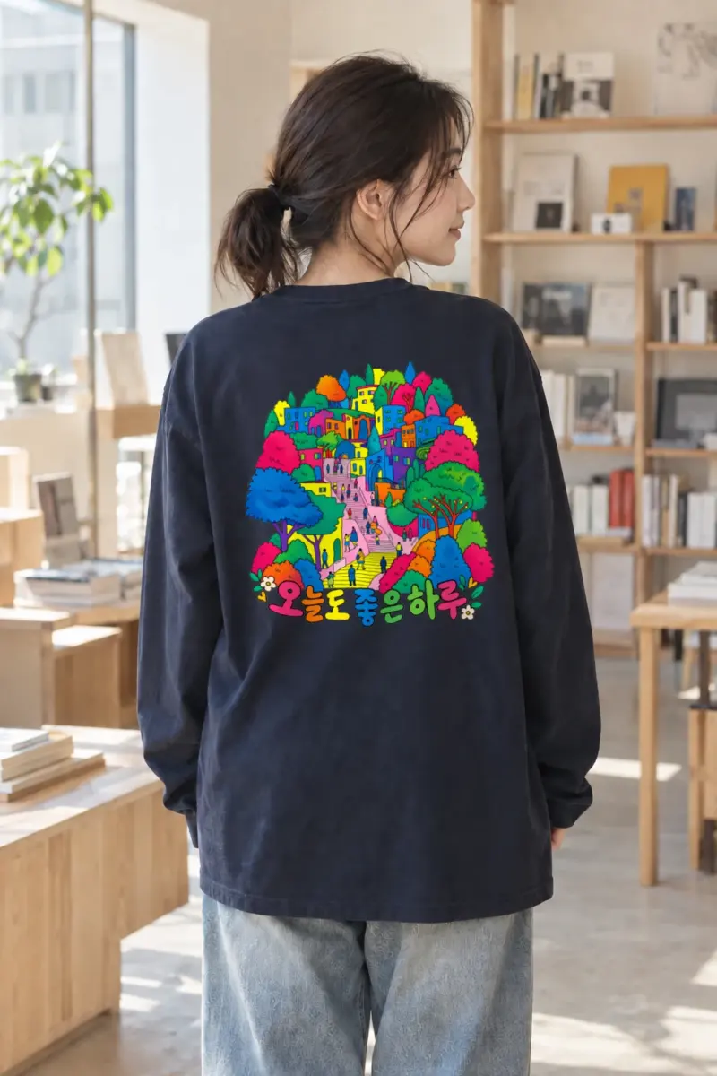 "오늘도 좋은하루" Unisex Longsleeve T-shirt