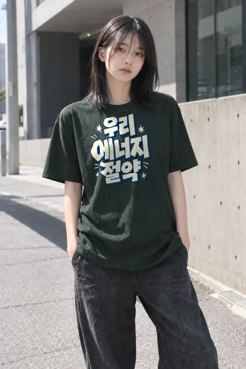 "우리 밀키 초코" Heavyweight Unisex Crewneck T-shirt | Gildan 5000