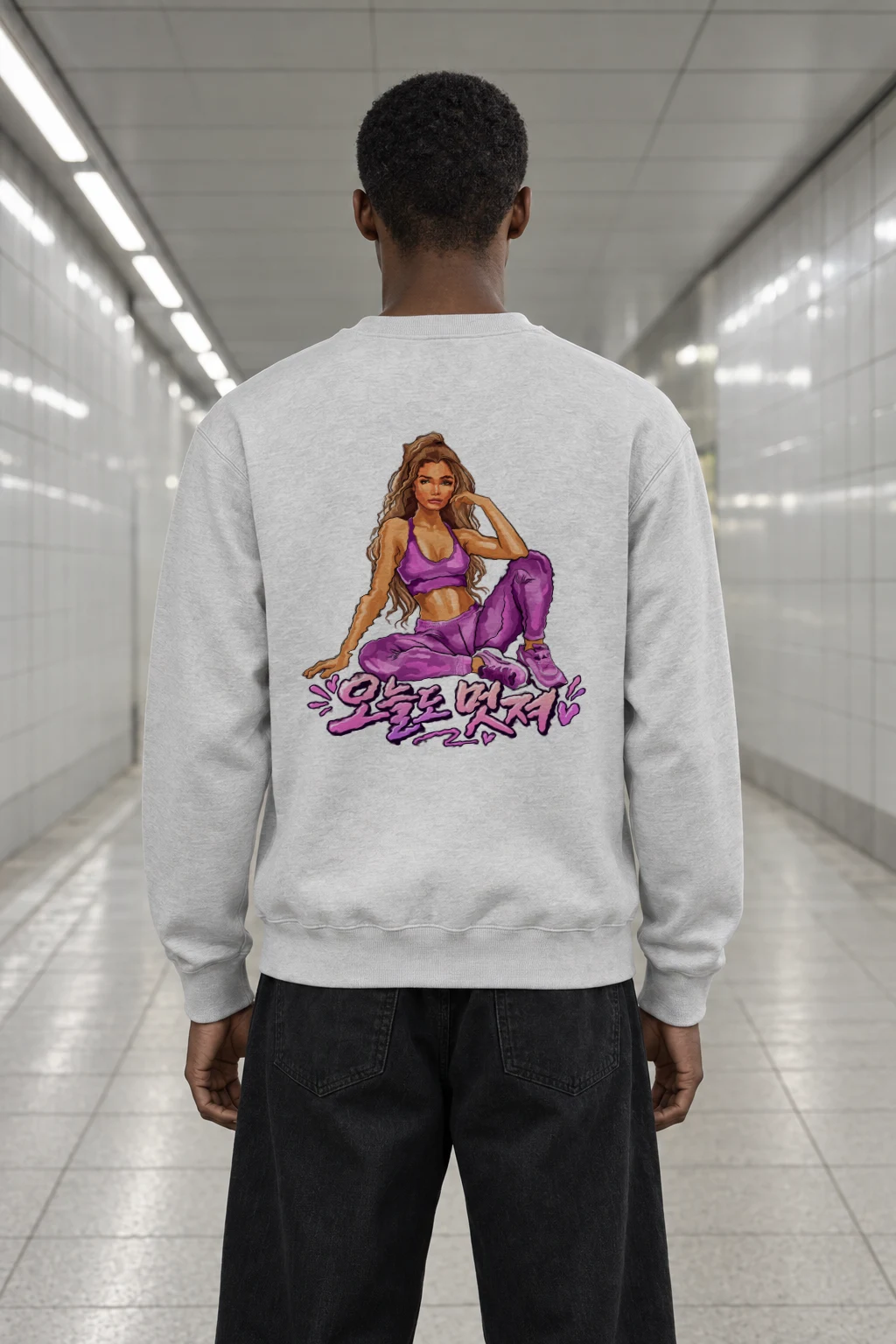 "운동은 밥처럼" Heavy Blend Unisex Crewneck Sweatshirt | Gildan 18000