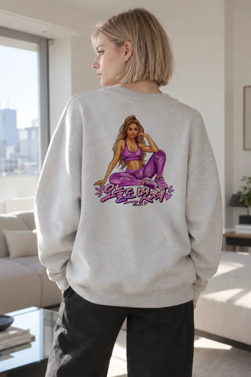 "운동은 밥처럼" Heavy Blend Unisex Crewneck Sweatshirt | Gildan 18000