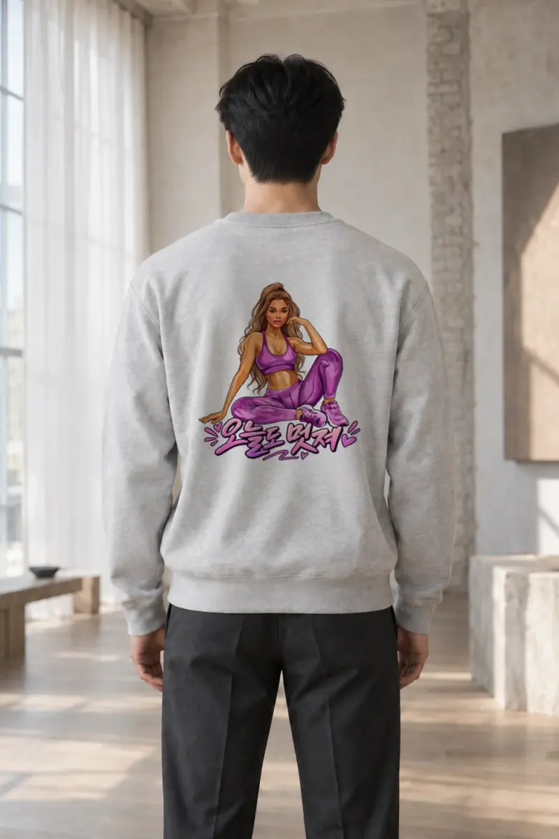 "운동은 밥처럼" Heavy Blend Unisex Crewneck Sweatshirt | Gildan 18000