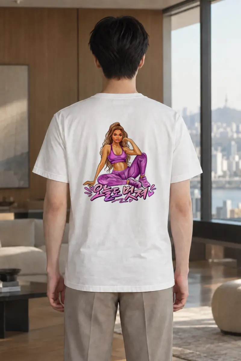 "운동은 밥처럼" Heavyweight Unisex Crewneck T-shirt | Gildan 5000