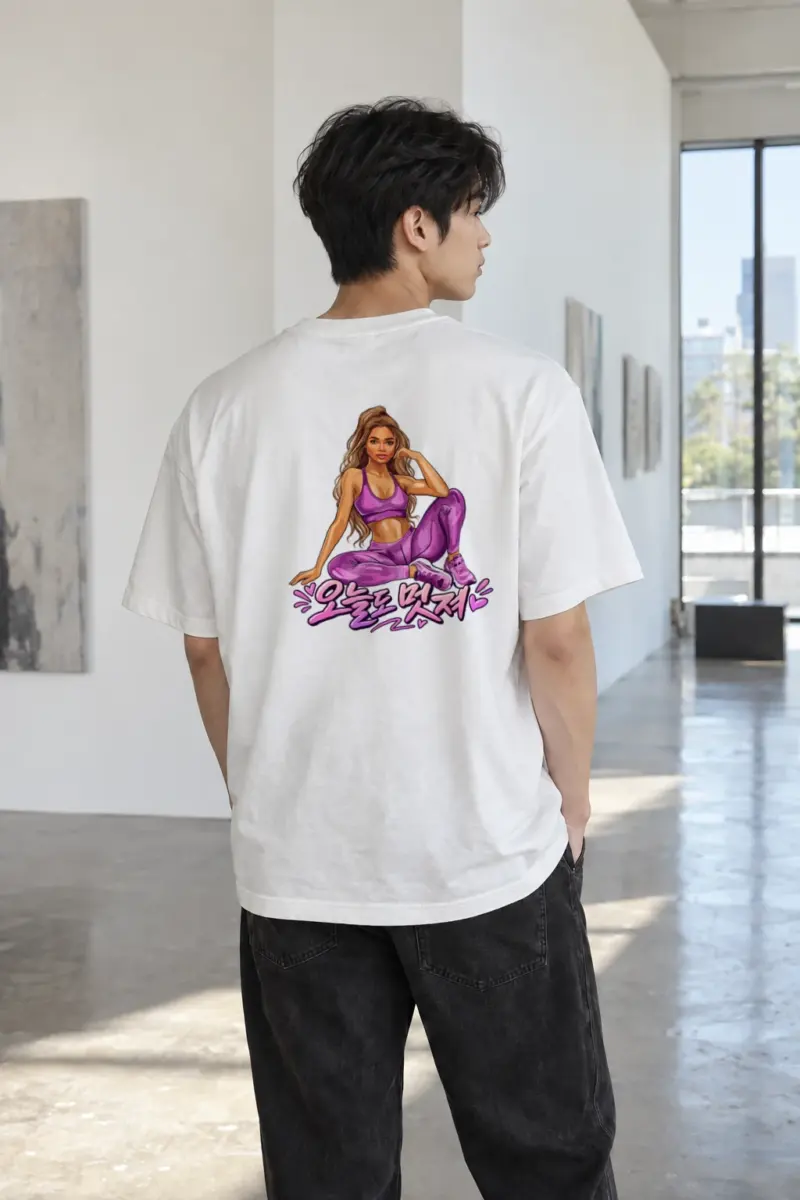 "운동은 밥처럼" Heavyweight Unisex Crewneck T-shirt | Gildan 5000