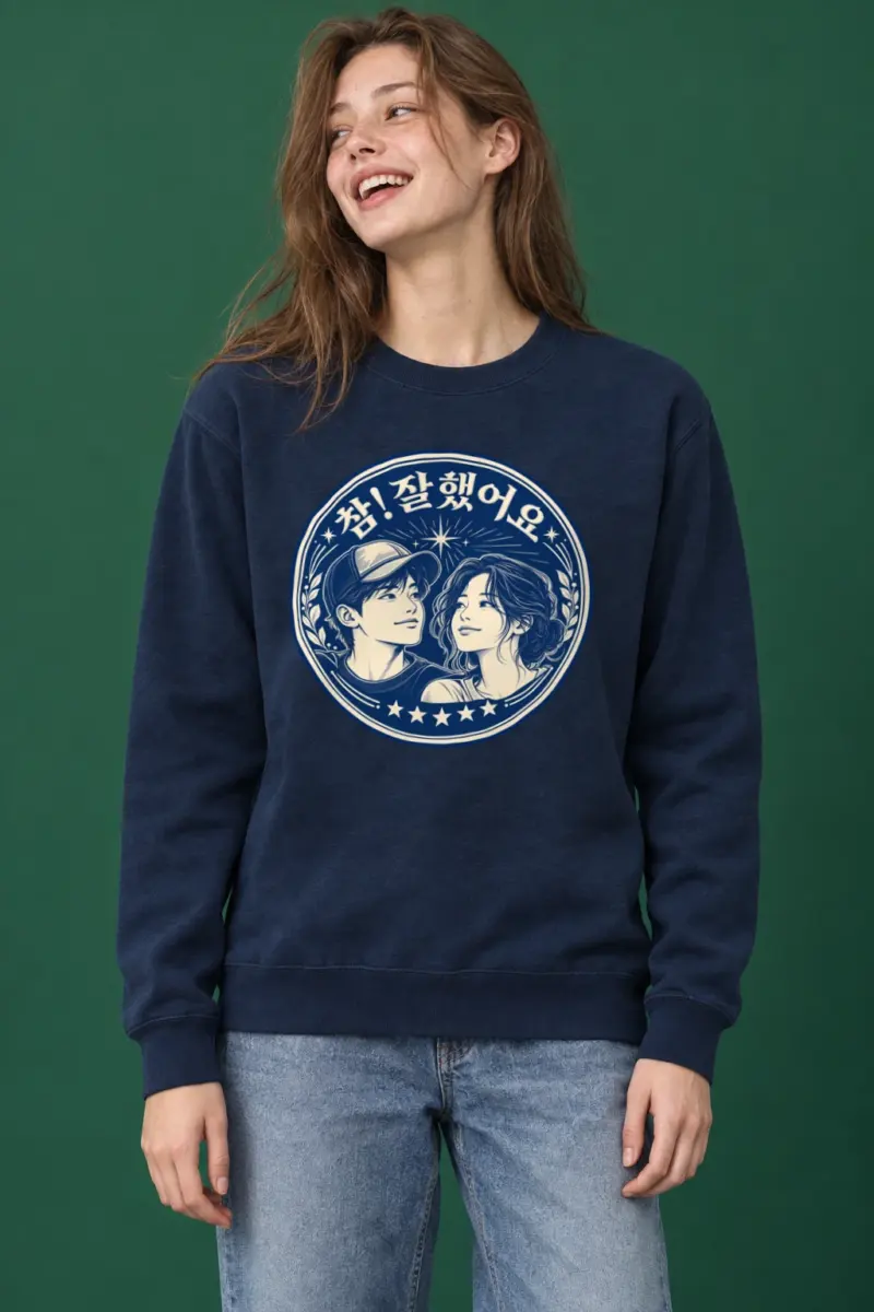 "참! 잘했어요" Heavy Blend Unisex Crewneck Sweatshirt