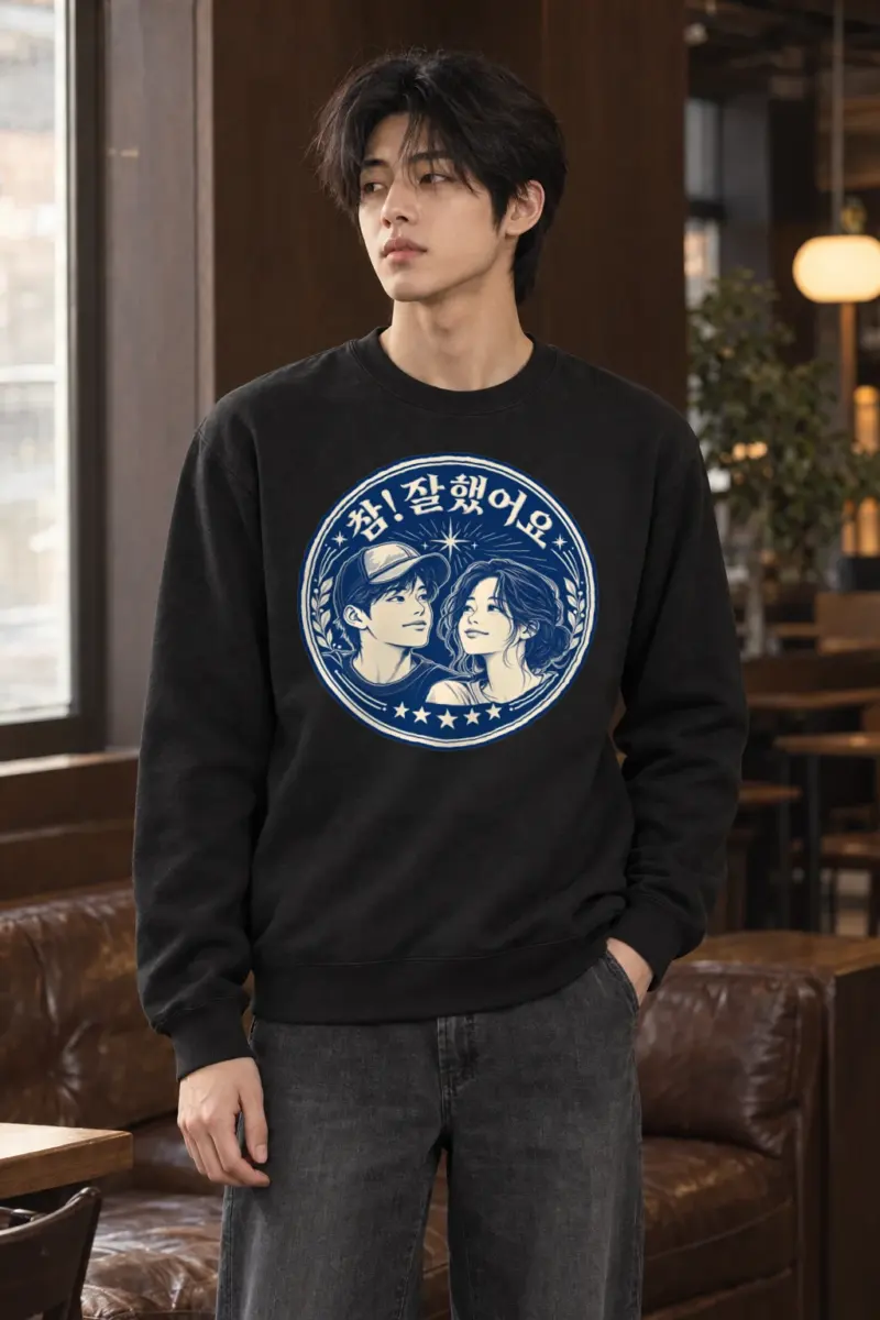 "참! 잘했어요" Heavy Blend Unisex Crewneck Sweatshirt | Gildan 18000