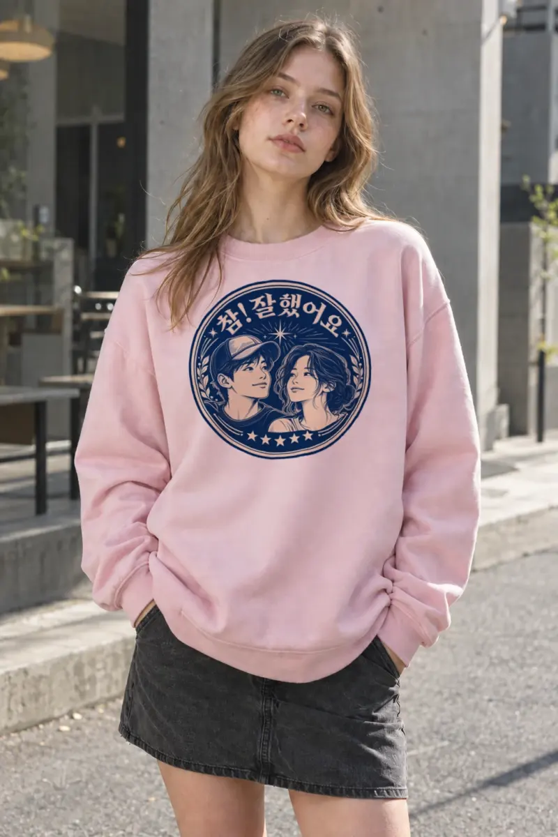 "참! 잘했어요" Heavy Blend Unisex Crewneck Sweatshirt | Gildan 18000