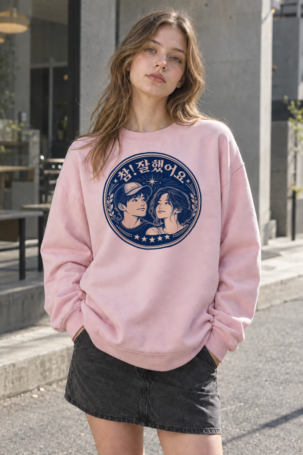"참! 잘했어요" Heavy Blend Unisex Crewneck Sweatshirt | Gildan 18000