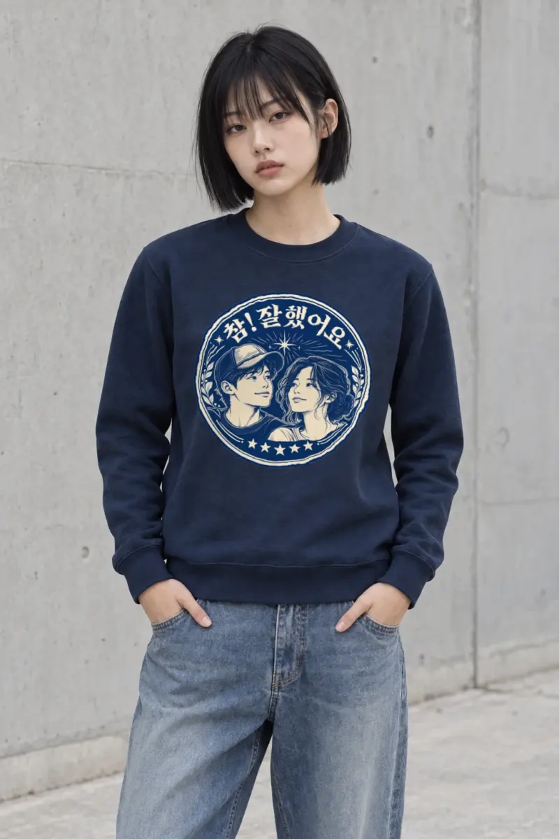 "참! 잘했어요" Heavy Blend Unisex Crewneck Sweatshirt