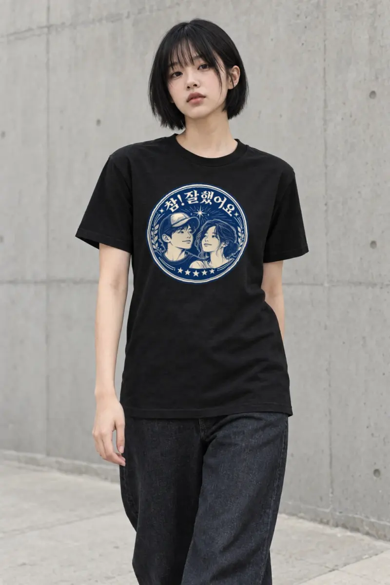 "참! 잘했어요" Heavyweight Unisex Crewneck T-shirt | Gildan 5000