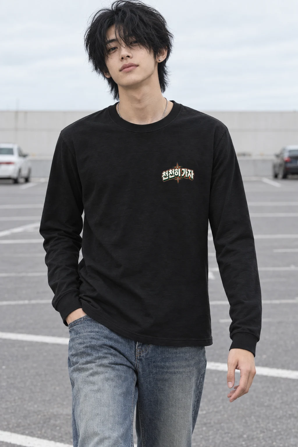 "천천히 가자 Hallasan Jeju" Unisex Longsleeve T-shirt