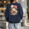 "Peony Ribbon" Heavy Blend Unisex Crewneck Sweatshirt | Gildan 18000