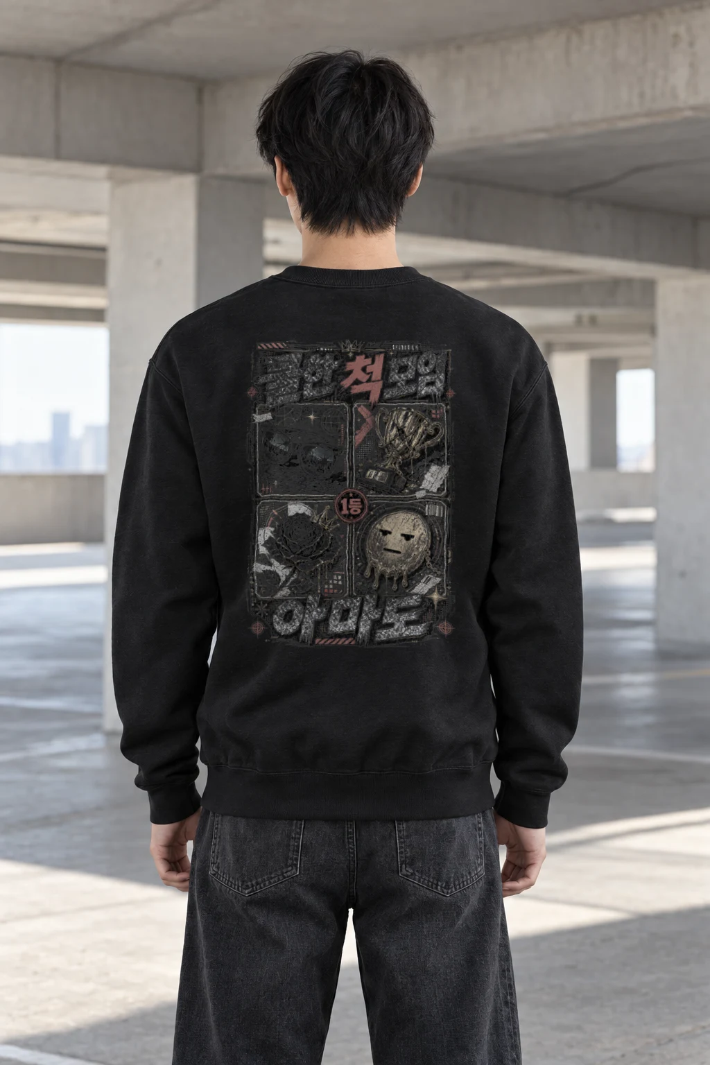 "청춘의 어른들 1등" Heavy Blend Unisex Crewneck Sweatshirt | Gildan 18000