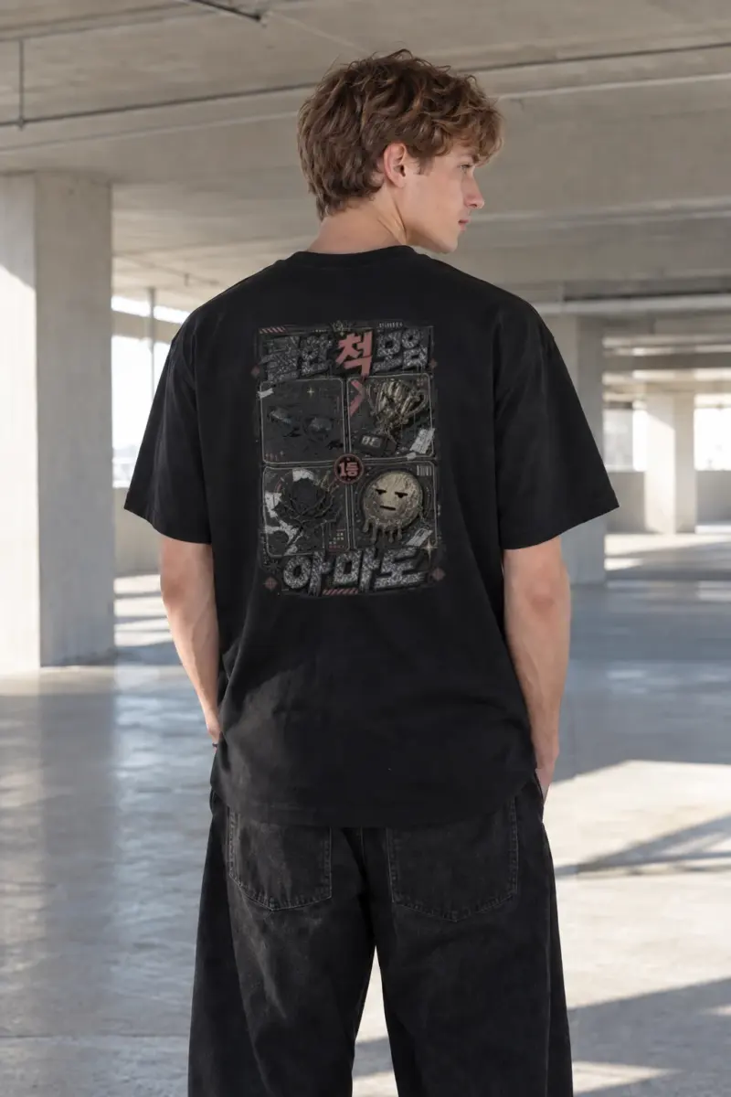 “청춘의 어른들” Heavyweight Unisex Crewneck T-shirt | Gildan 5000