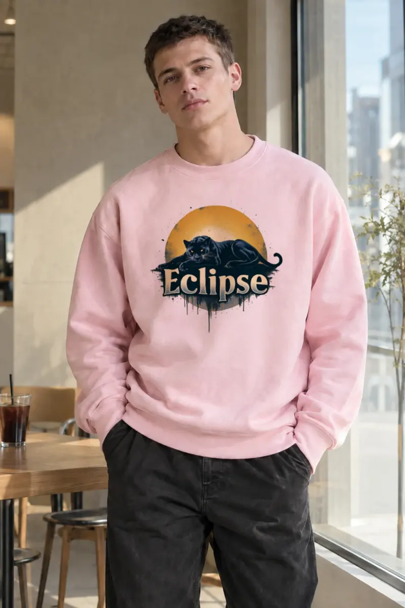 “Eclipse Panther” Heavy Blend Unisex Crewneck Sweatshirt | Gildan 18000