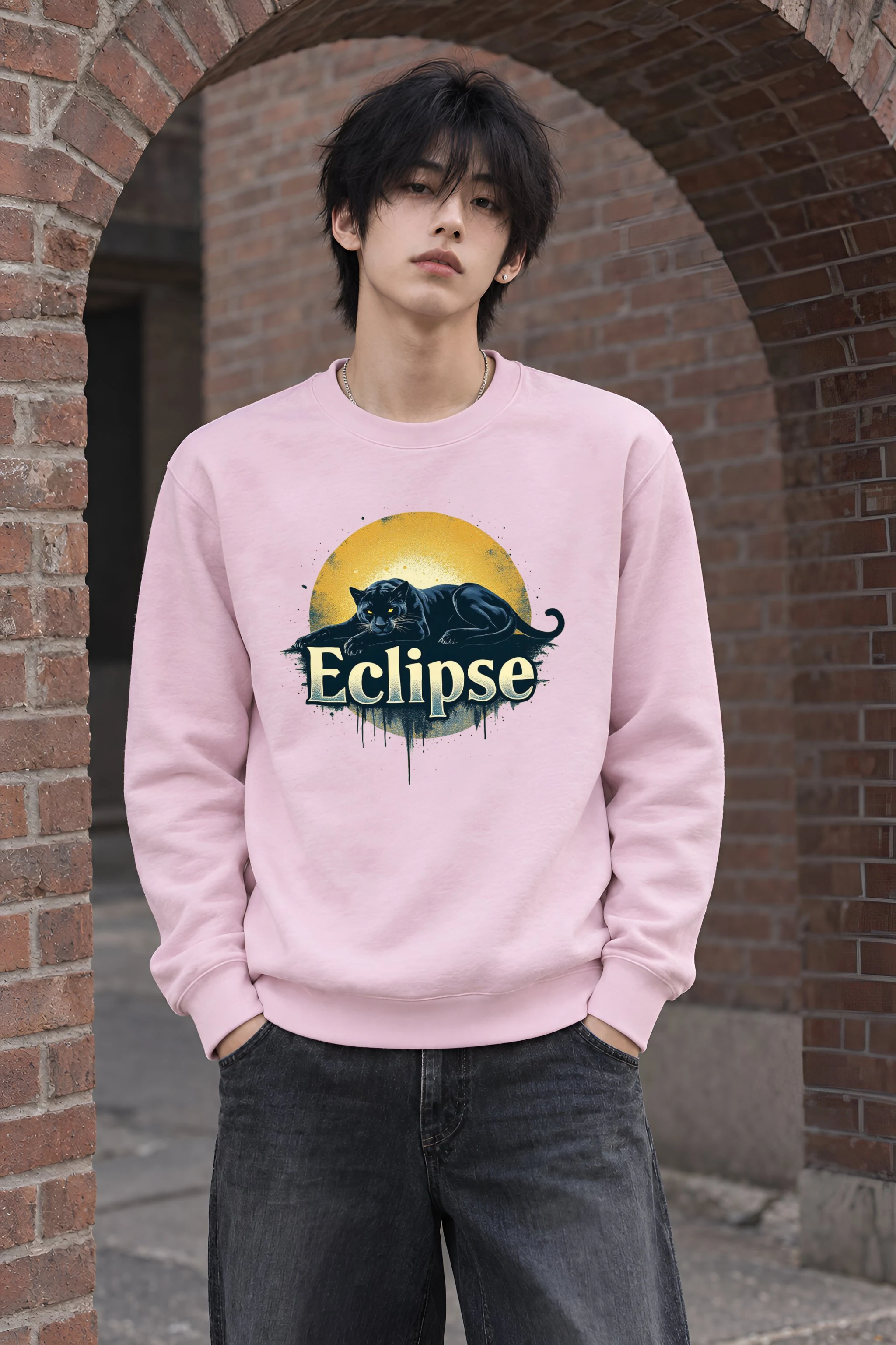 "Eclipse Panther" Heavy Blend Unisex Crewneck Sweatshirt