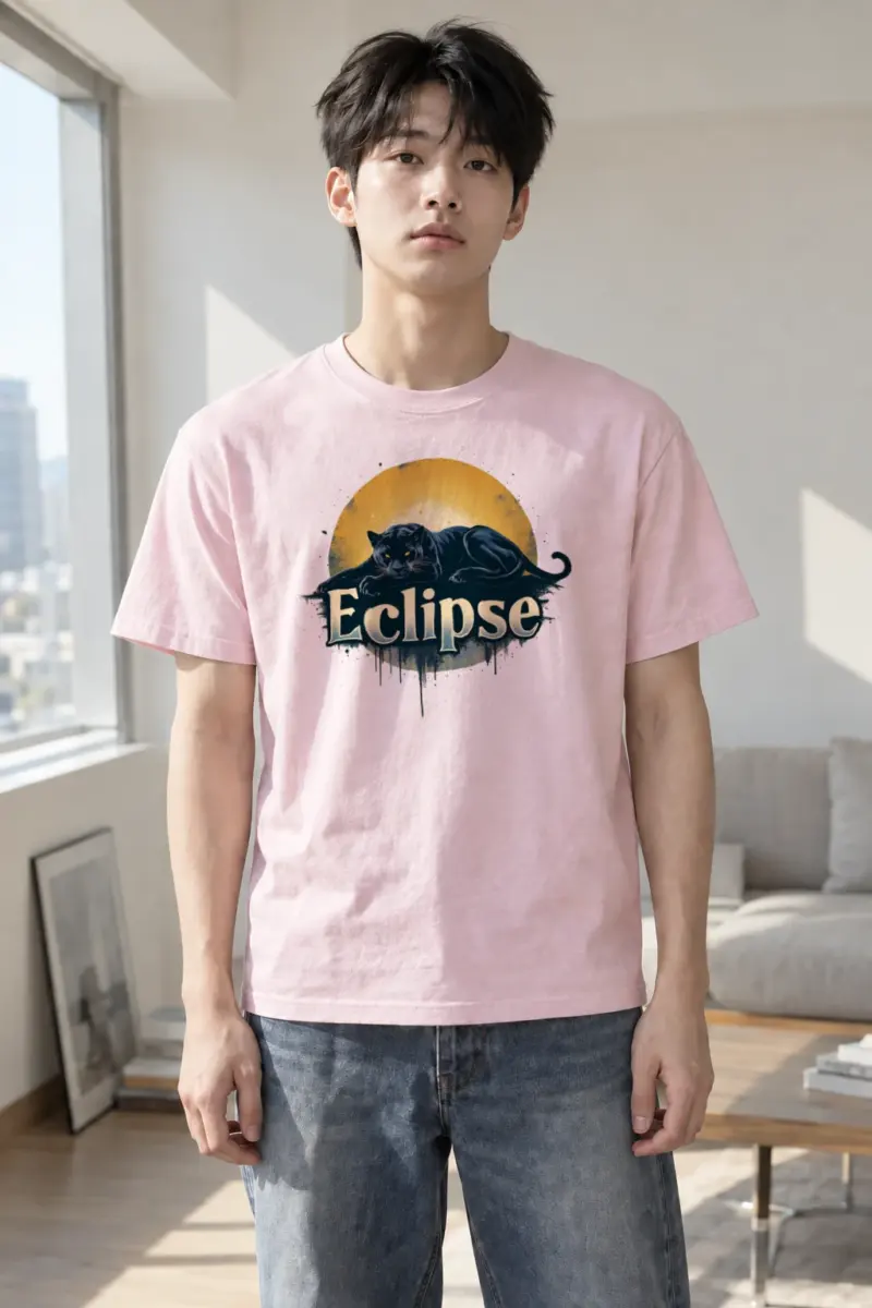 "Eclipse Panther" Heavyweight Unisex Crewneck T-shirt | Gildan 5000
