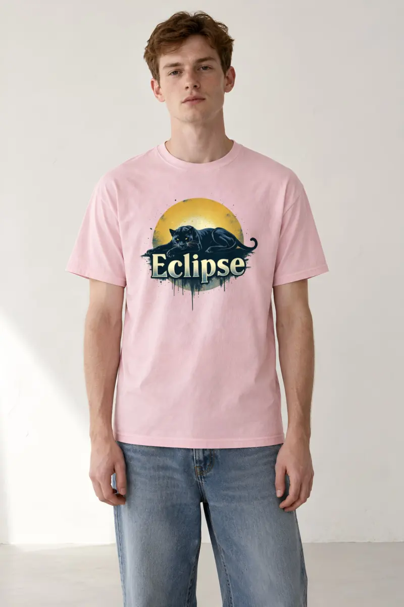 "Eclipse Panther" Heavyweight Unisex Crewneck T-shirt