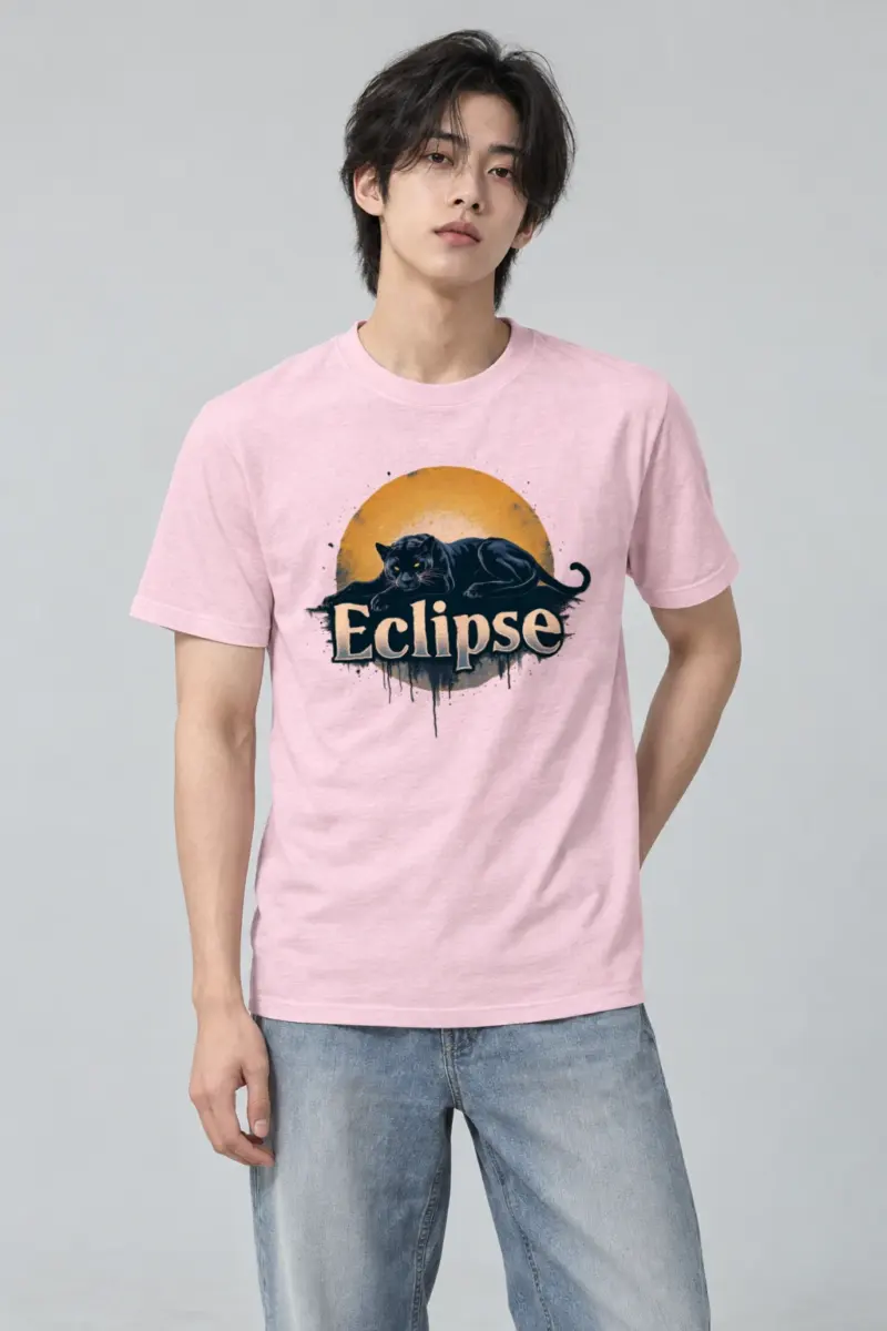 "Eclipse Panther" Heavyweight Unisex Crewneck T-shirt | Gildan 5000