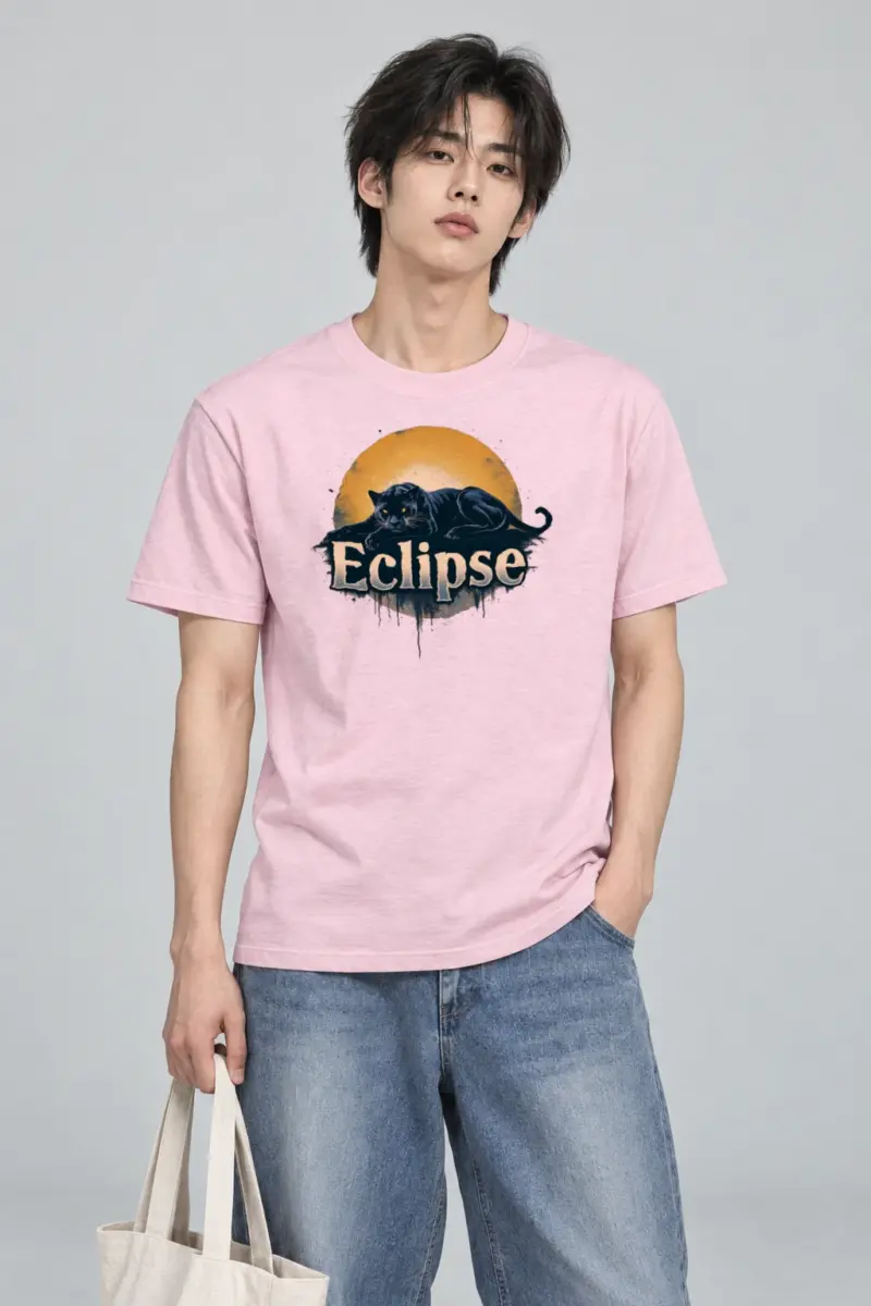 "Eclipse Panther" Heavyweight Unisex Crewneck T-shirt