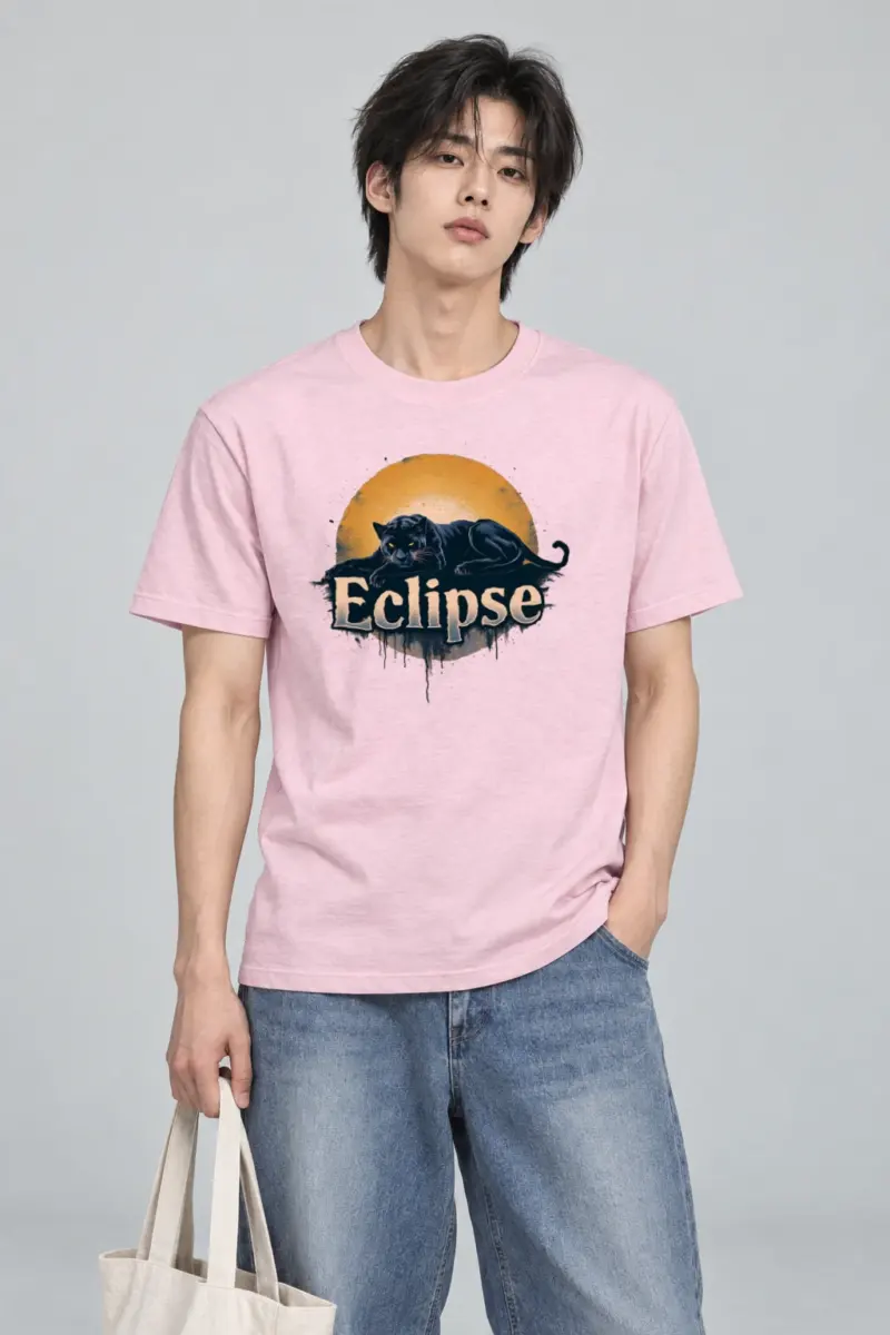 "Eclipse Panther" Heavyweight Unisex Crewneck T-shirt
