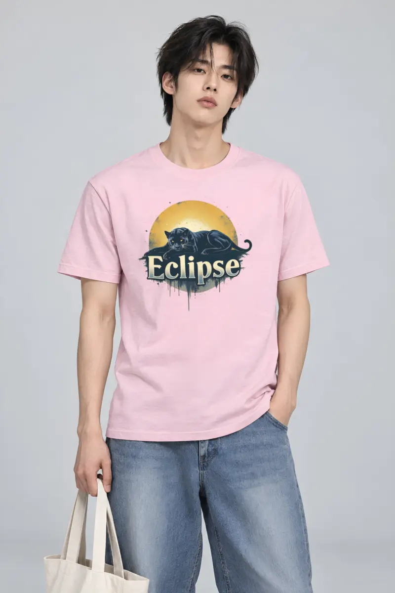 "Eclipse Panther" Heavyweight Unisex Crewneck T-shirt