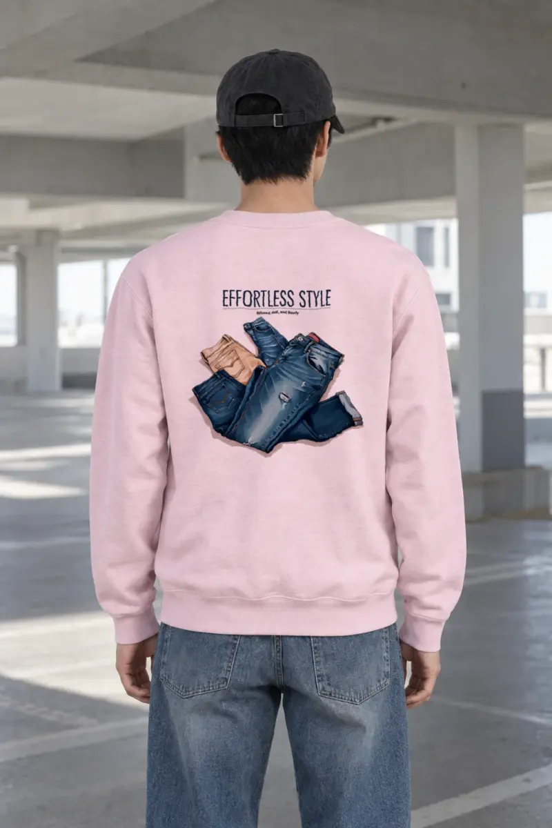"Effortless Style" Heavy Blend Unisex Crewneck Sweatshirt | Gildan 18000