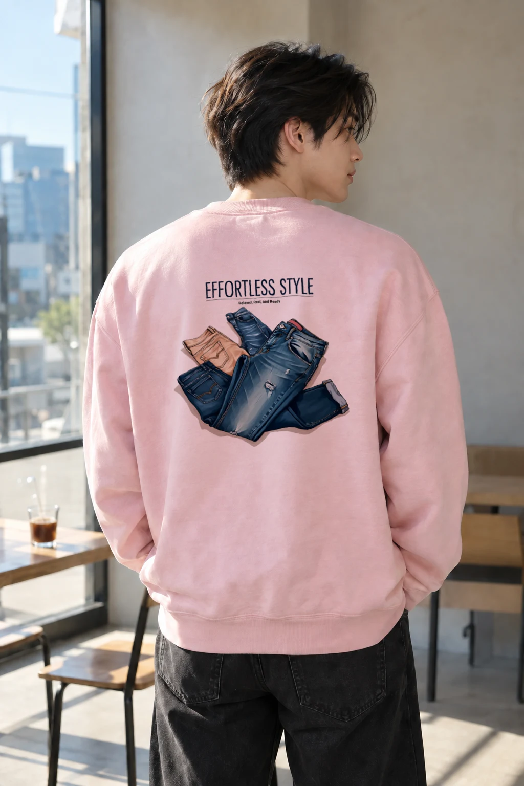 "Effortless Style" Heavy Blend Unisex Crewneck Sweatshirt | Gildan 18000