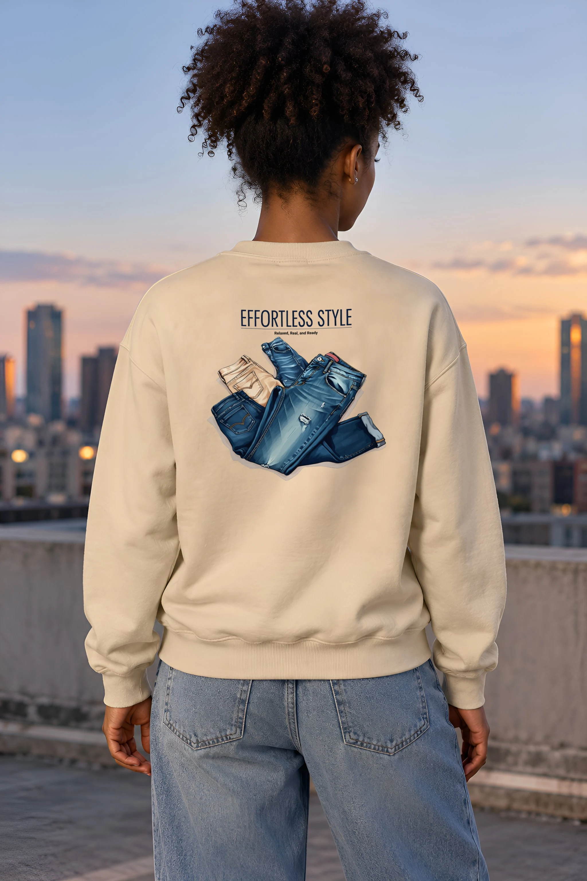 "Effortless Style" 1 Crewneck Sweatshirt