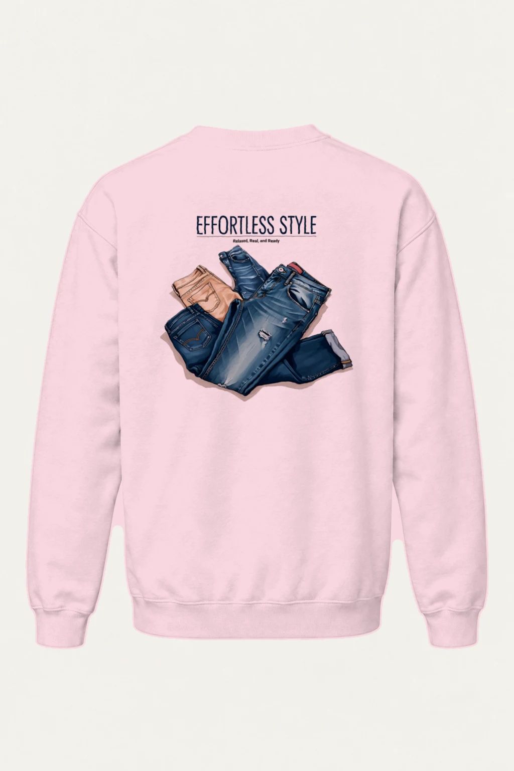 "Effortless Style" Heavy Blend Unisex Crewneck Sweatshirt | Gildan 18000