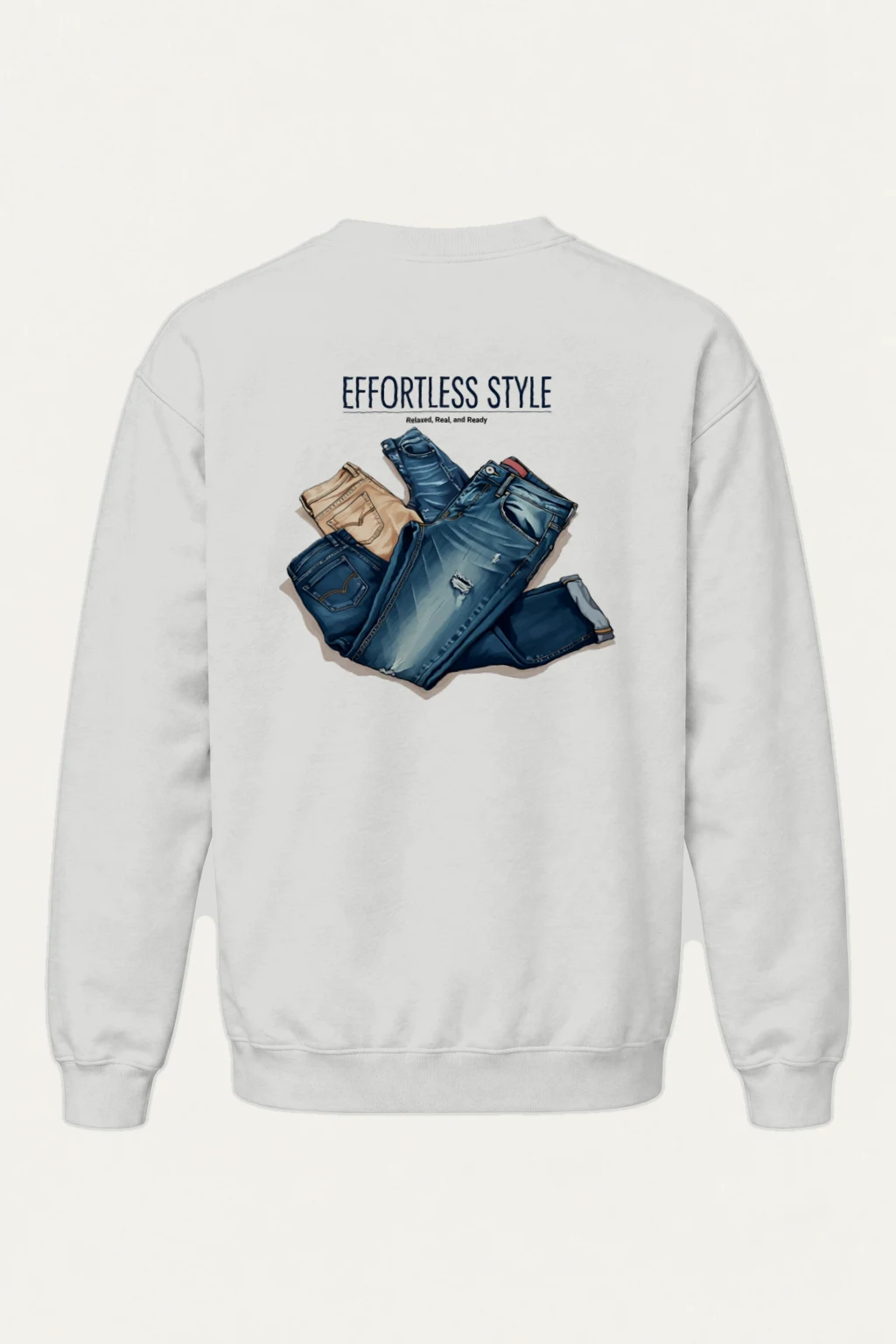 "Effortless Style" Heavy Blend Unisex Crewneck Sweatshirt | Gildan 18000