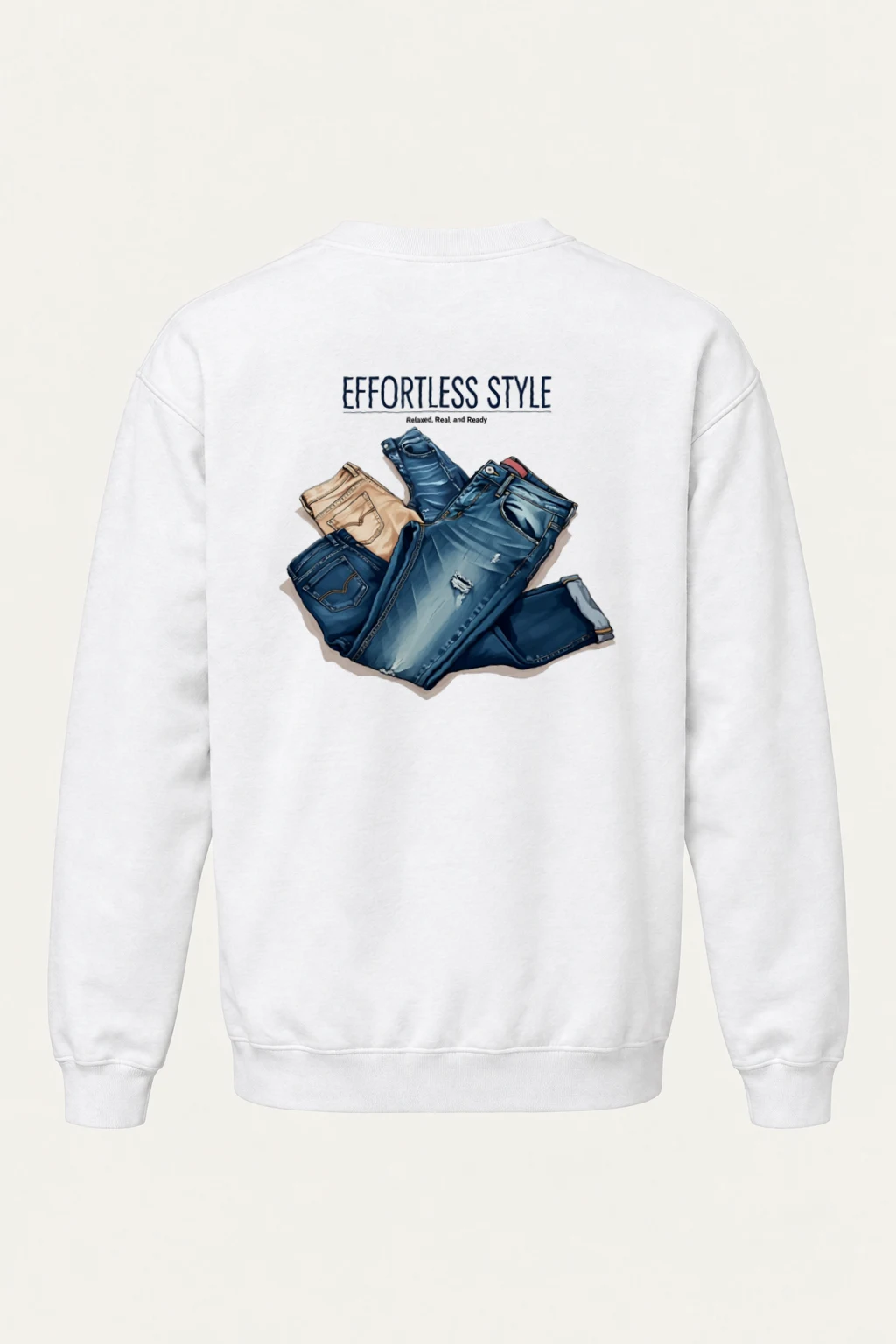"Effortless Style" Heavy Blend Unisex Crewneck Sweatshirt | Gildan 18000