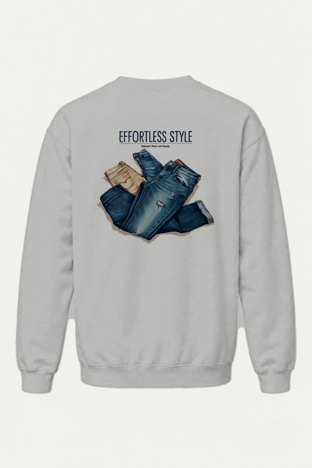 "Effortless Style" Heavy Blend Unisex Crewneck Sweatshirt | Gildan 18000