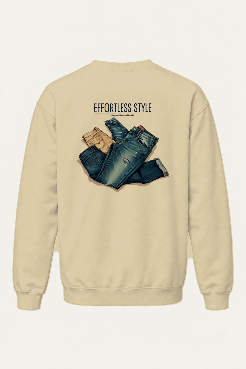 "Effortless Style" Heavy Blend Unisex Crewneck Sweatshirt | Gildan 18000