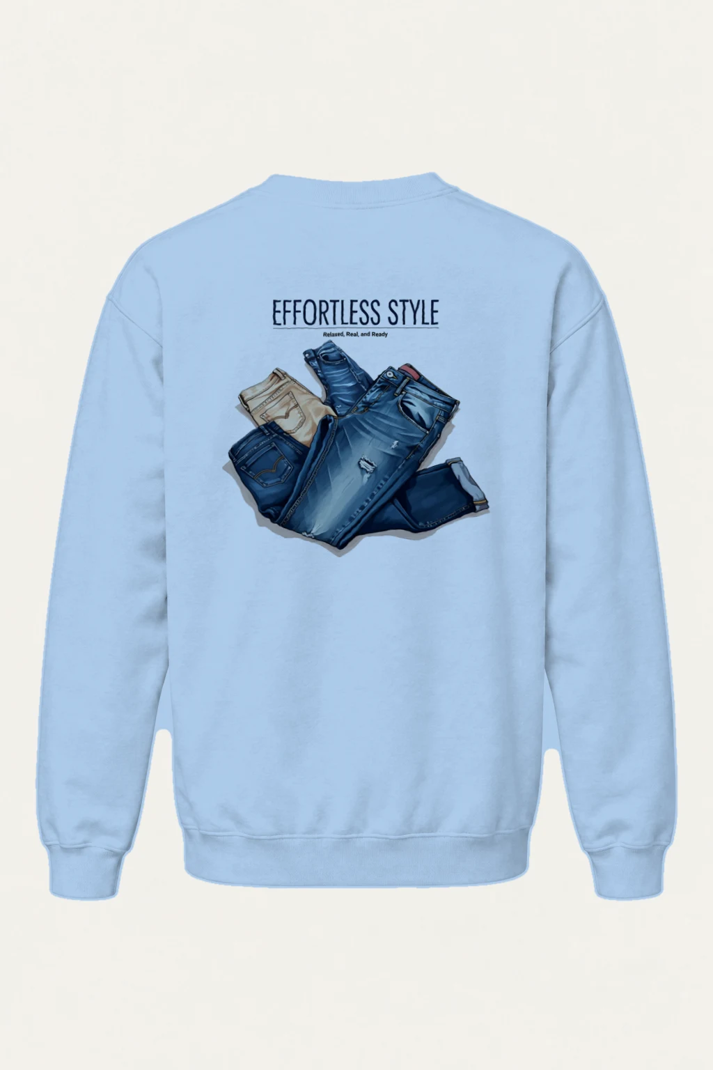"Effortless Style" Heavy Blend Unisex Crewneck Sweatshirt | Gildan 18000