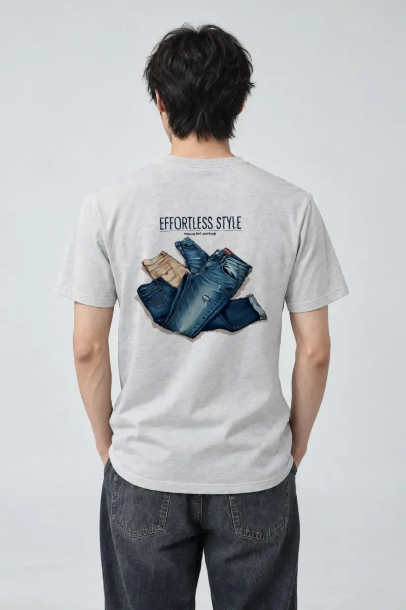 "Effortless Style" Heavyweight Unisex Crewneck T-shirt | Gildan 5000