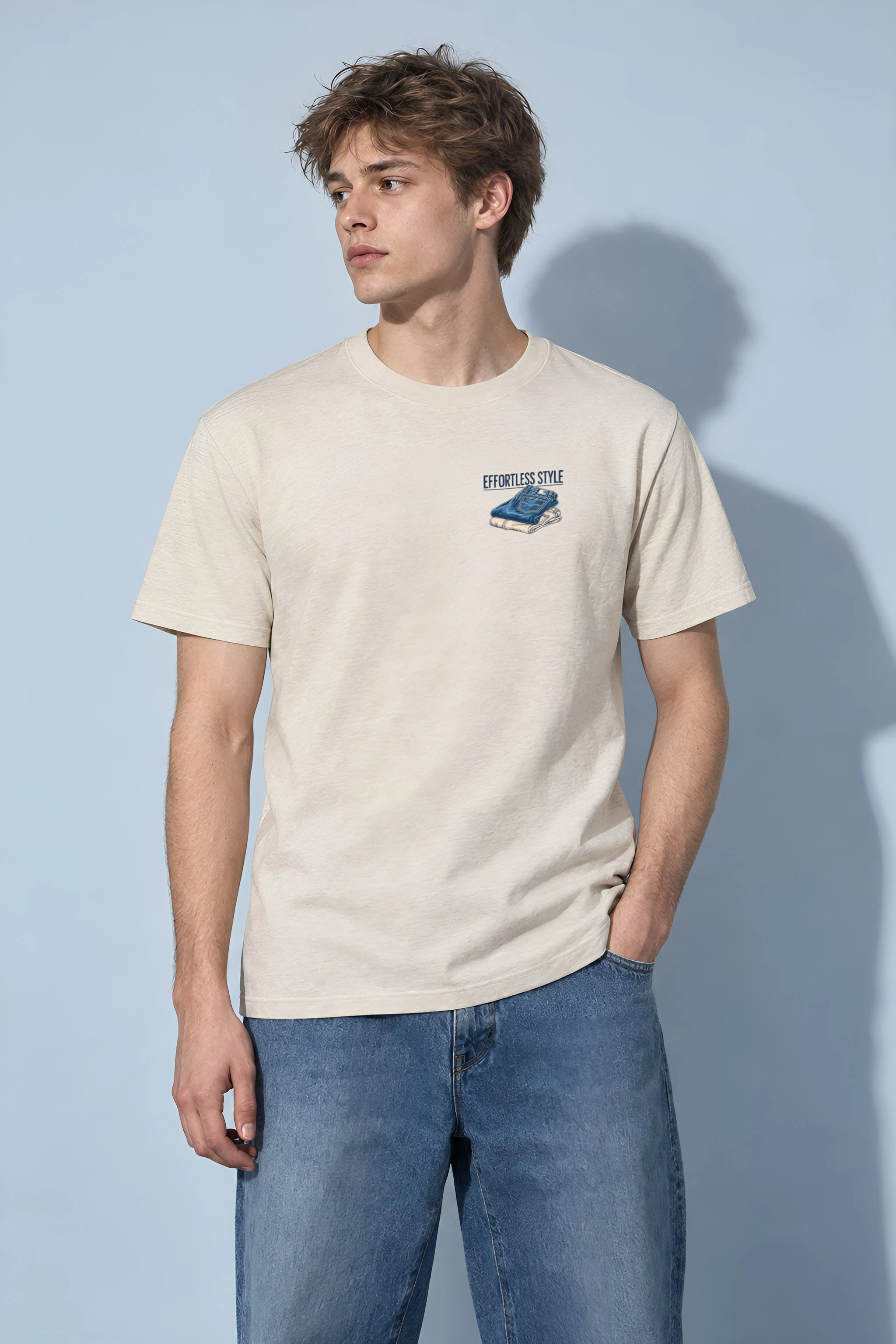 "Effortless Style" Heavyweight Unisex Crewneck T-shirt