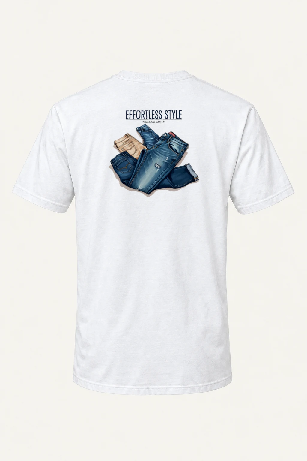 "Effortless Style" Heavyweight Unisex Crewneck T-shirt | Gildan 5000