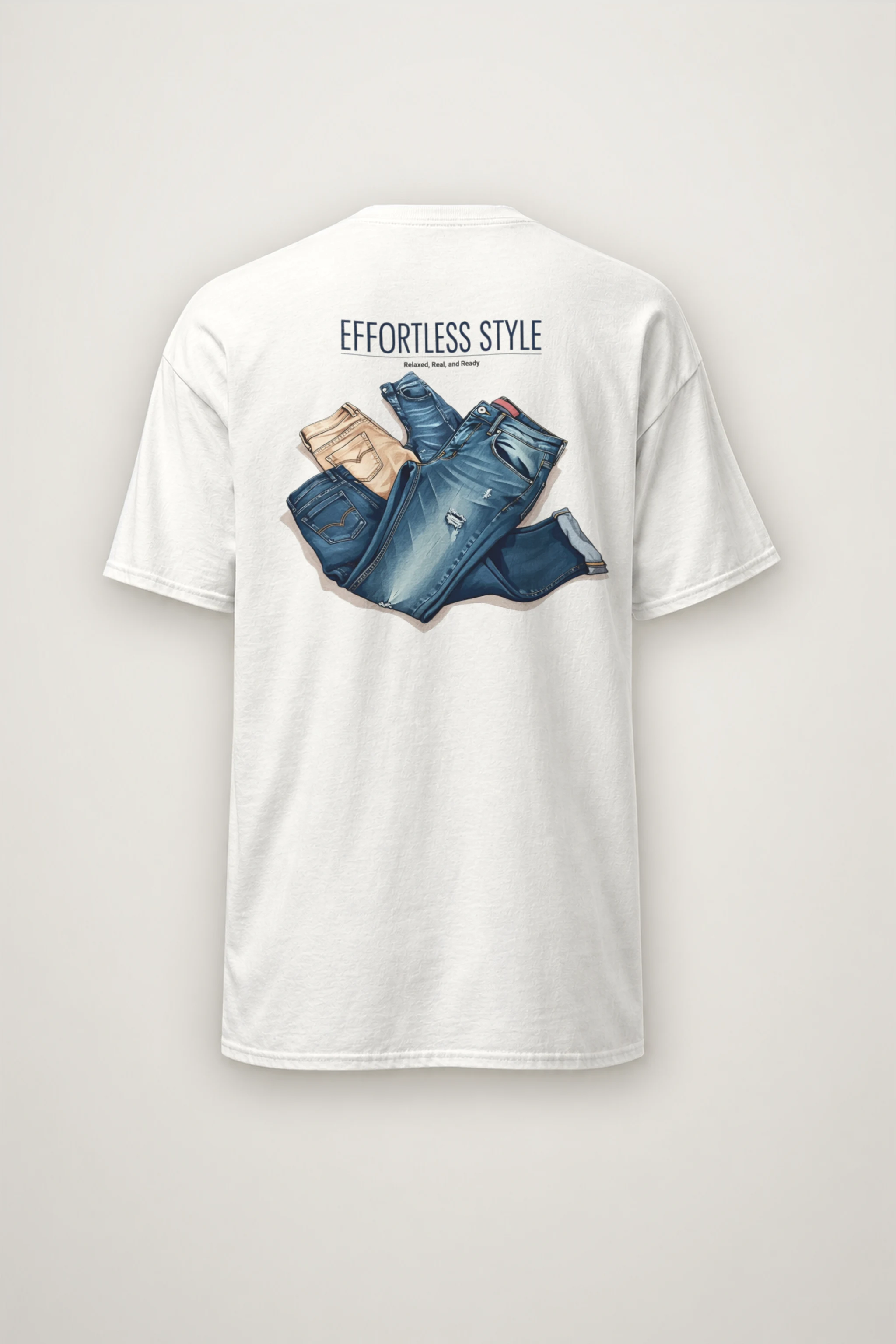 "Effortless Style" Heavyweight Unisex Crewneck T-shirt
