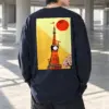 "Eiffel Clock Parade" Unisex Longsleeve T-shirt | Gildan 2400