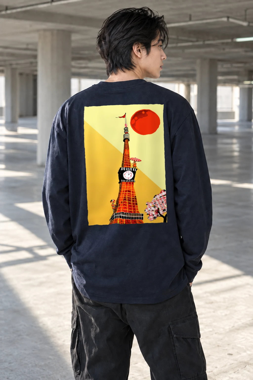 "Eiffel Clock Parade" Unisex Longsleeve T-shirt | Gildan 2400