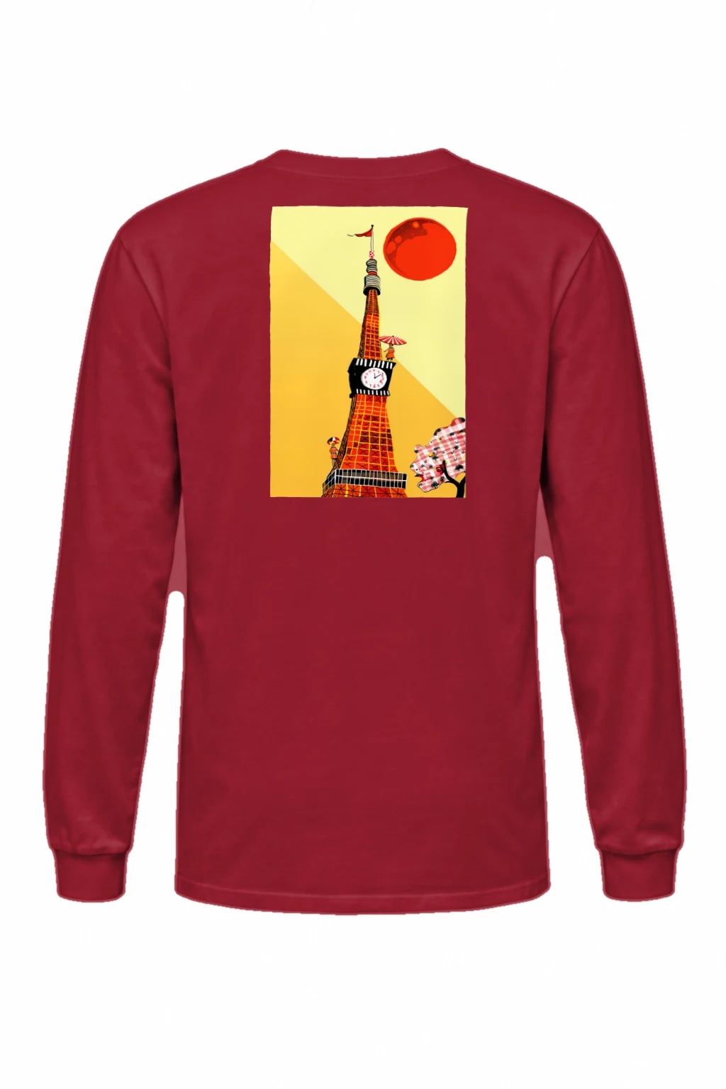 "Eiffel Clock Parade" Unisex Longsleeve T-shirt | Gildan 2400