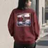 "Eiffel Tower Avenue" Heavy Blend Unisex Crewneck Sweatshirt | Gildan 18000