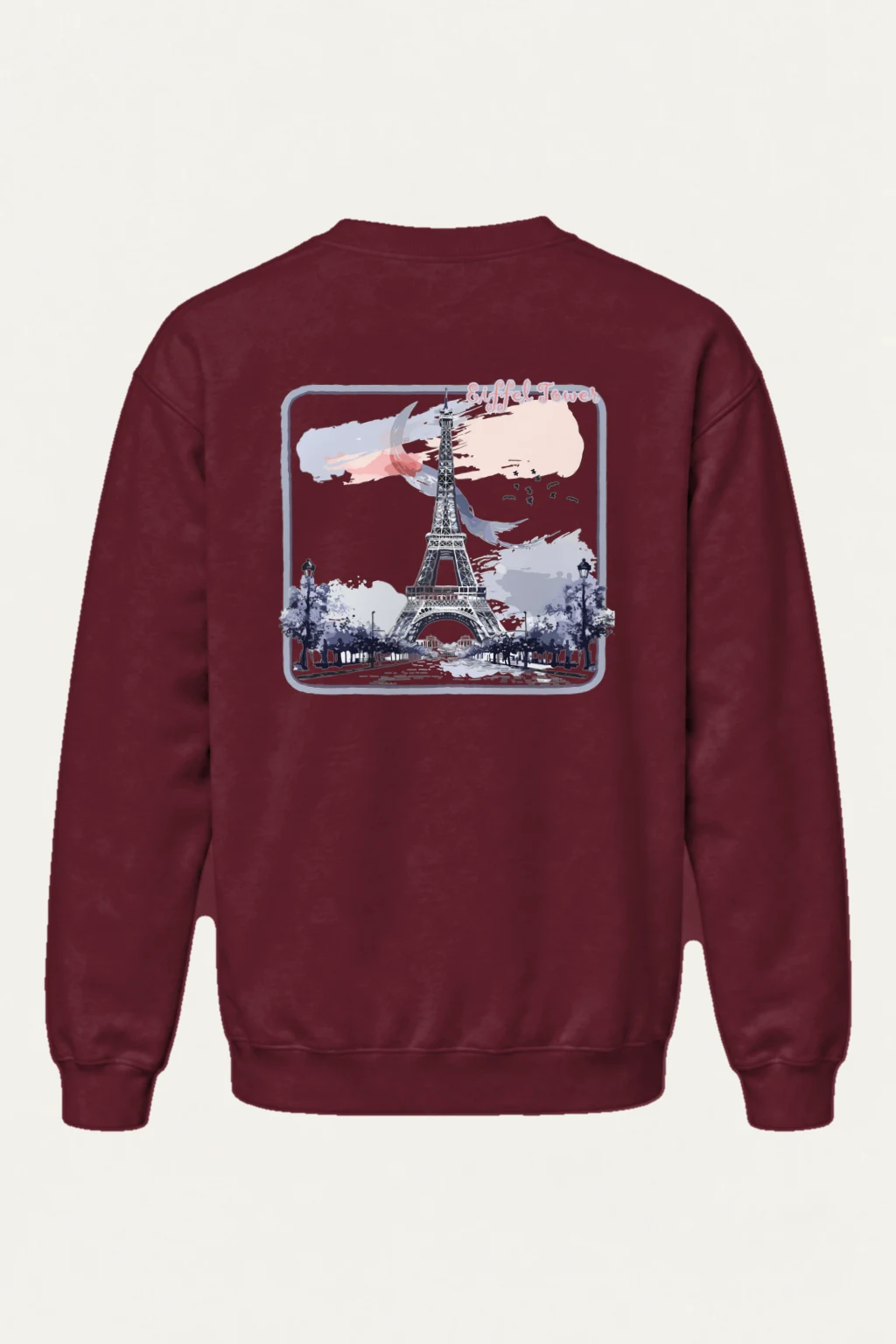"Eiffel Tower Avenue" Heavy Blend Unisex Crewneck Sweatshirt | Gildan 18000